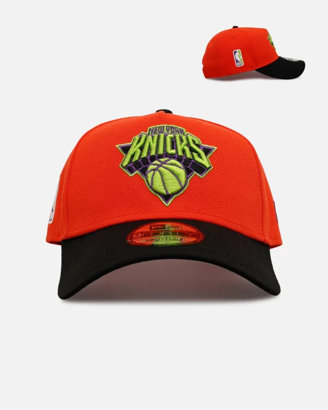 New Era New York Knicks 'Halloween' 9FORTY A-Frame Snapback Orange/Black sold by Culture Kings