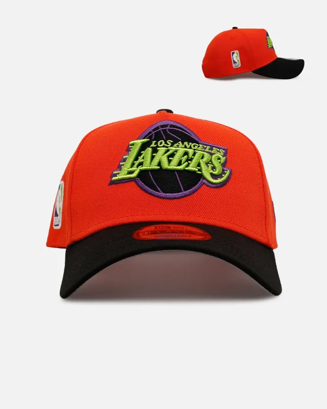 New Era Los Angeles Lakers 'Halloween' 9FORTY A-Frame Snapback Orange/Black sold by Culture Kings
