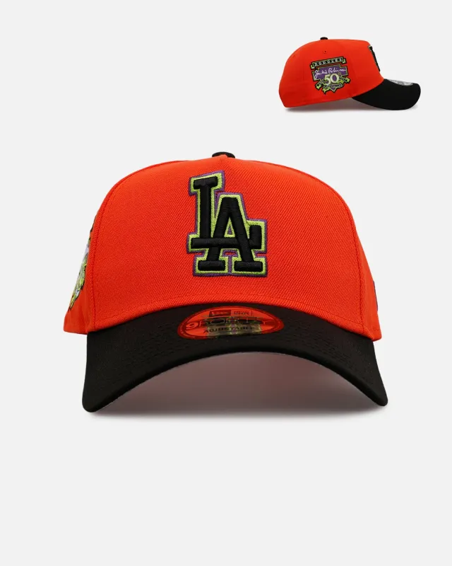 New Era Los Angeles Dodgers 'Halloween' 9FORTY A-Frame Snapback Orange/Black sold by Culture Kings