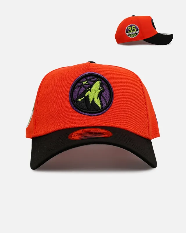 New Era Minnesota Timberwolves 'Halloween' 9FORTY A-Frame Snapback Orange/Black sold by Culture Kings