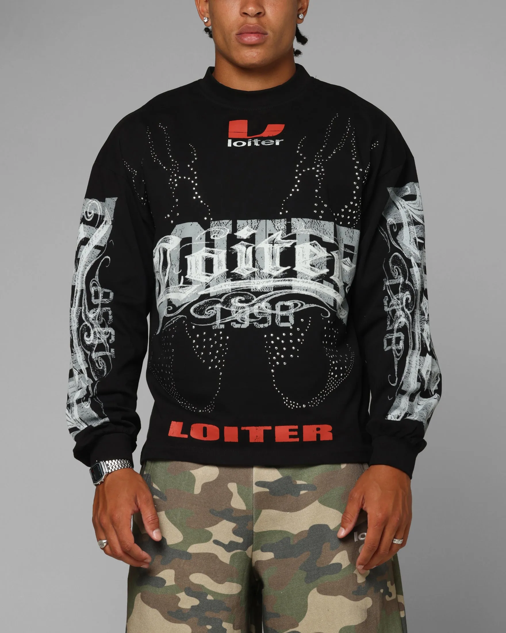 Loiter Low Rider Long Sleeve T-Shirt Black sold by Culture Kings