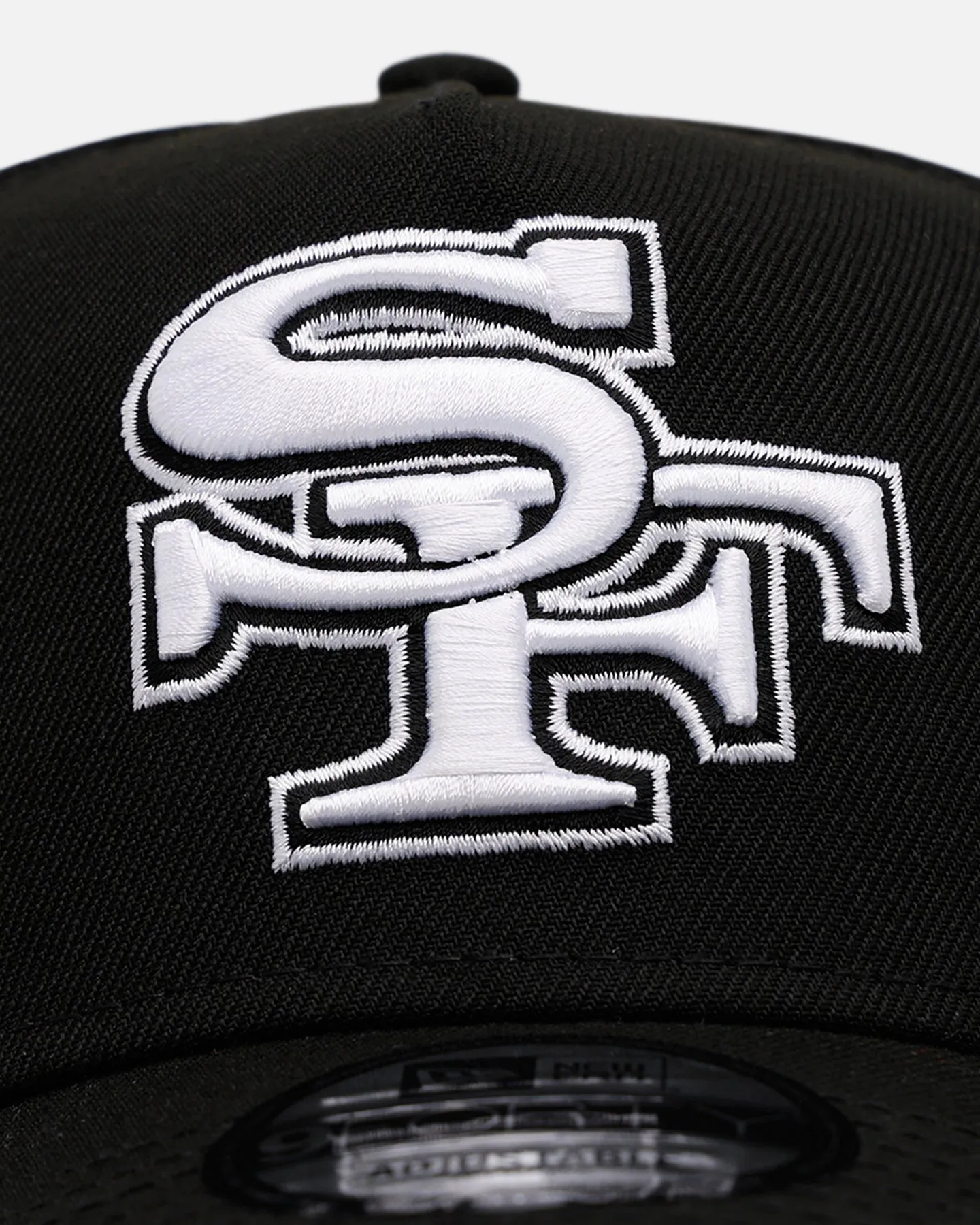 New Era San Francisco 49ers 'Black And White' 9FORTY A-Frame Snapback Black/White sold by Culture Kings product image thumbnail 5