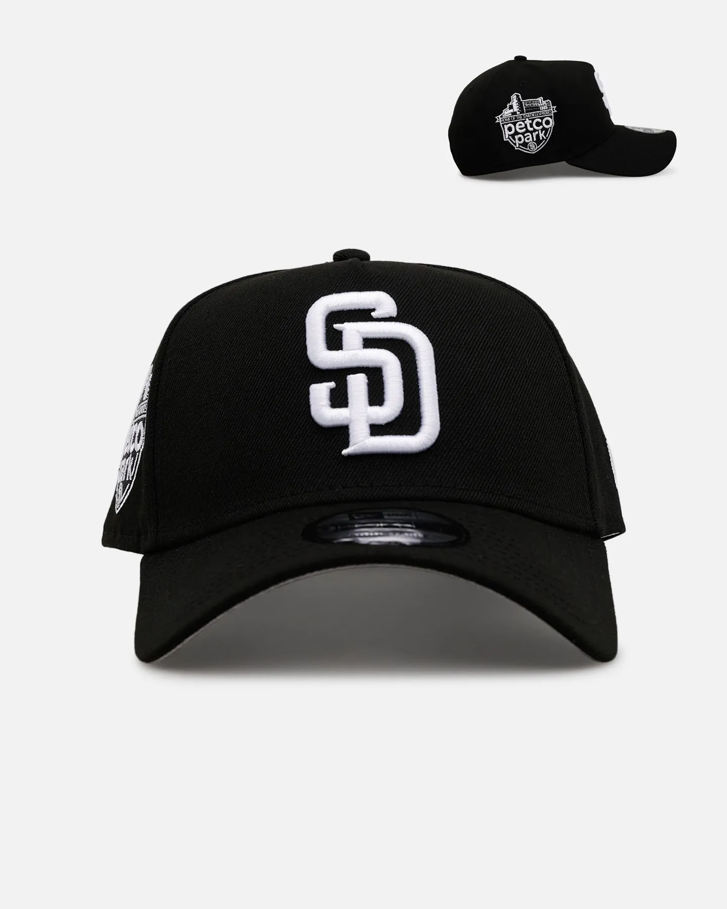 New Era San Diego Padres 'Black And White' 9FORTY A-Frame Snapback Black/White sold by Culture Kings