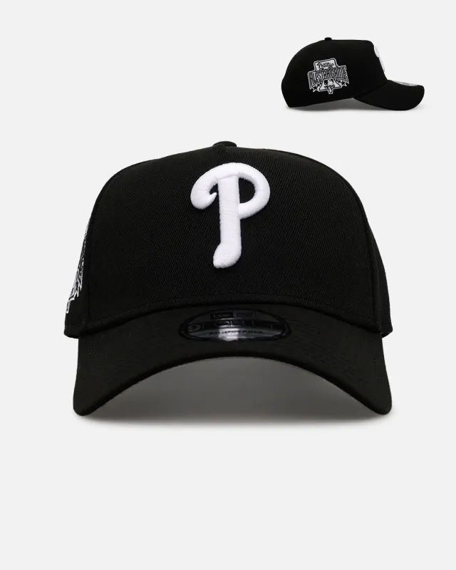 New Era Philadelphia Phillies 'Black And White' 9FORTY A-Frame Snapback Black/White sold by Culture Kings