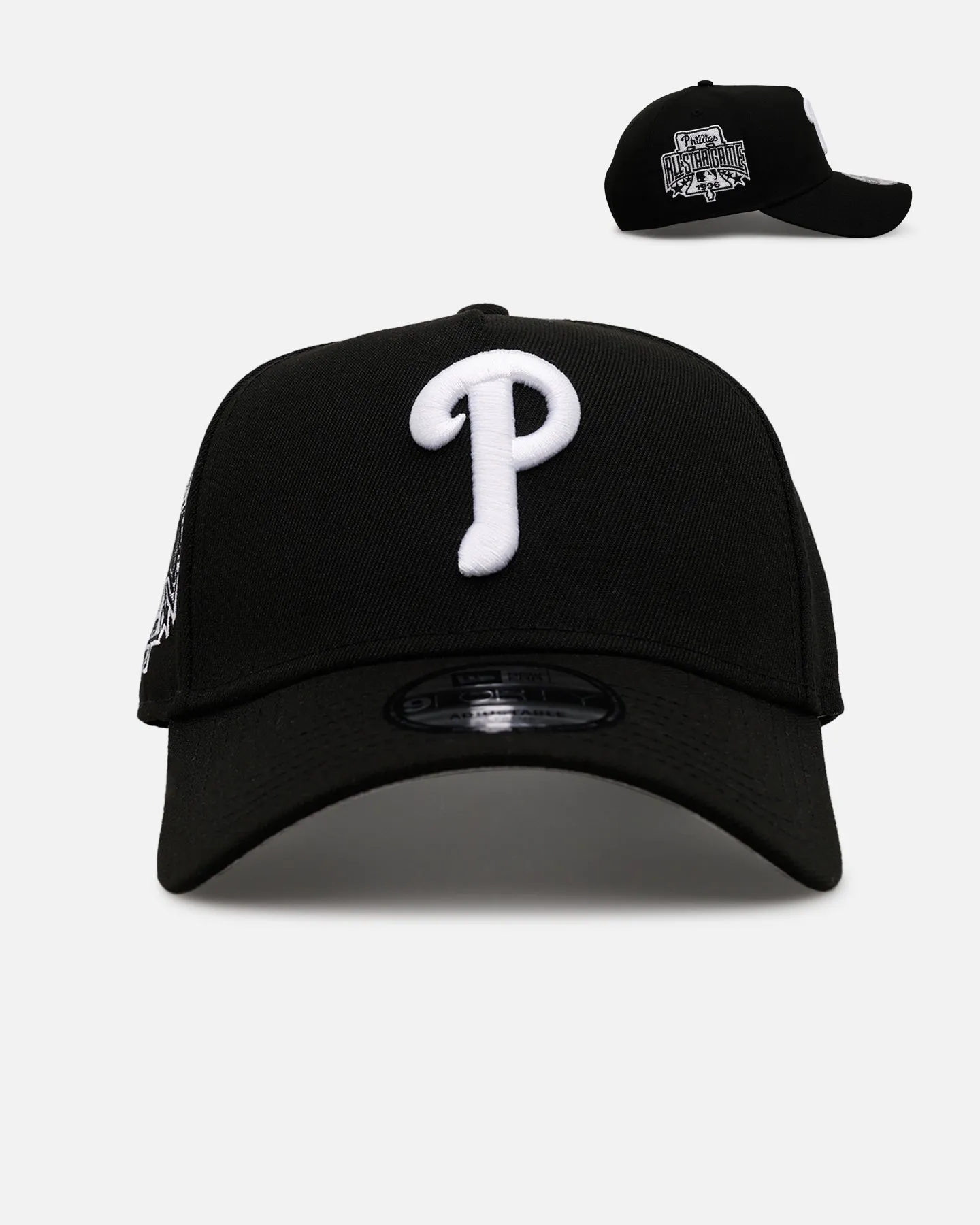 New Era Philadelphia Phillies 'Black And White' 9FORTY A-Frame Snapback Black/White sold by Culture Kings