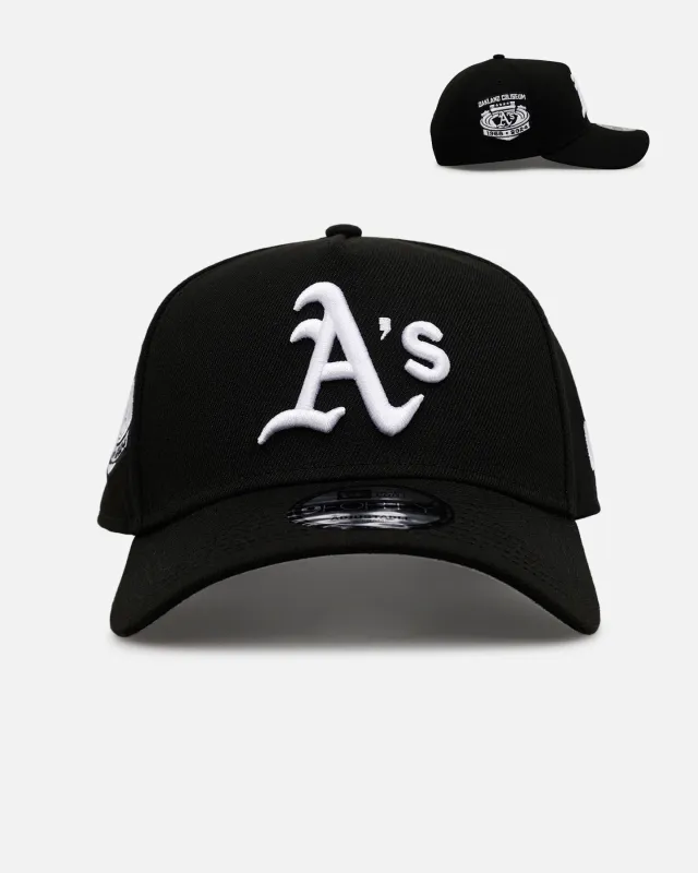 New Era Oakland Athletics 'Black And White' 9FORTY A-Frame Snapback Black/White sold by Culture Kings