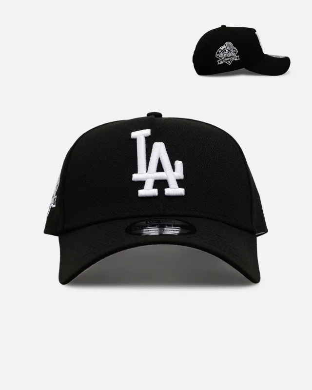 New Era Los Angeles Dodgers 'Black And White' 9FORTY A-Frame Snapback Black/White sold by Culture Kings