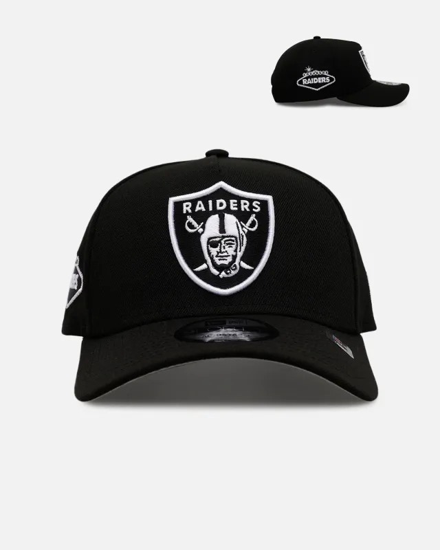 New Era Las Vegas Raiders 'Black And White' 9FORTY A-Frame Snapback Black/White sold by Culture Kings