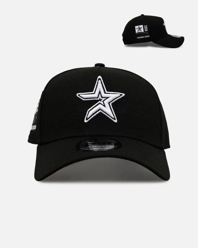 New Era Houston Astros 'Black And White' 9FORTY A-Frame Snapback Black/White sold by Culture Kings