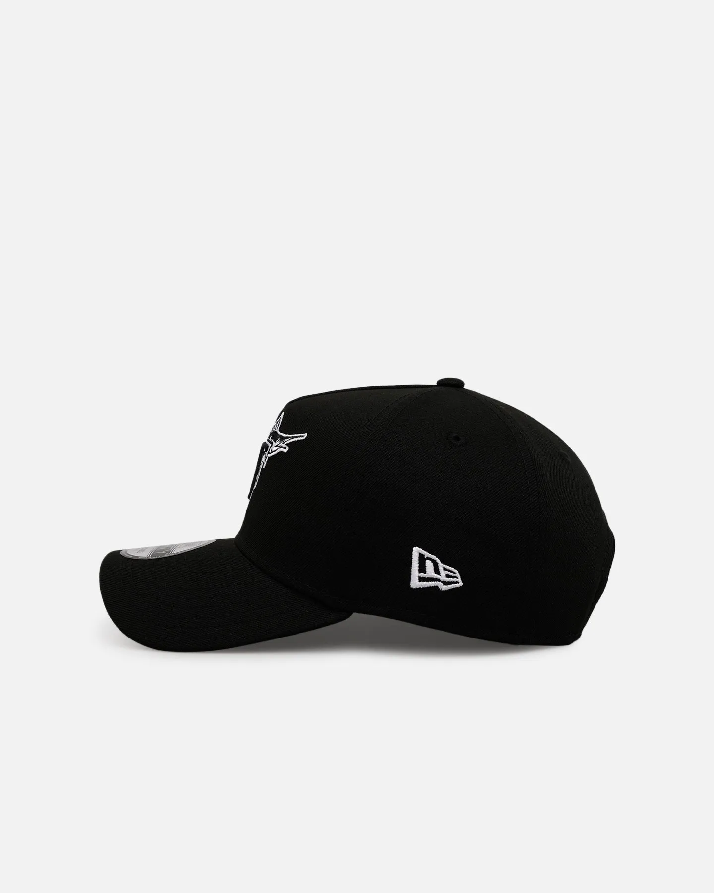 New Era Florida Marlins 'Black And White' 9FORTY A-Frame Snapback Black/White sold by Culture Kings product image thumbnail 4