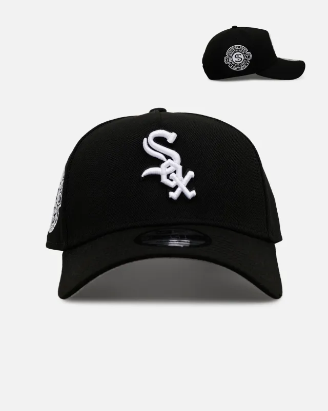 New Era Chicago White Sox 'Black And White' 9FORTY A-Frame Snapback Black/White sold by Culture Kings