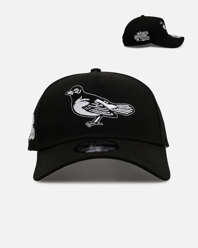 New Era Baltimore Orioles 'Black And White' 9FORTY A-Frame Snapback Black/White sold by Culture Kings