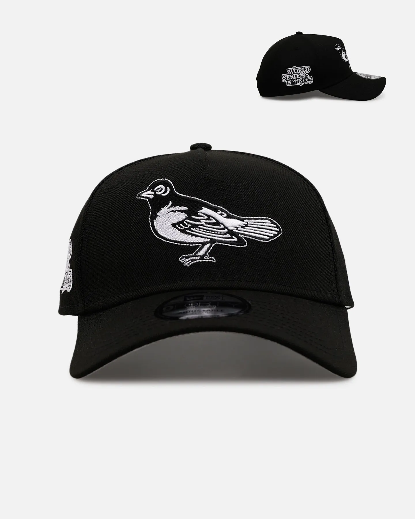 New Era Baltimore Orioles 'Black And White' 9FORTY A-Frame Snapback Black/White sold by Culture Kings