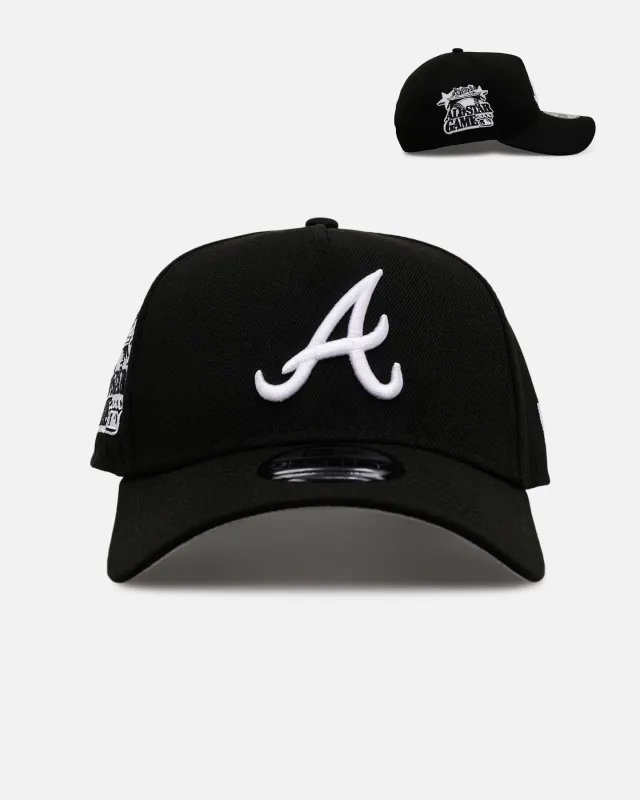 New Era Atlanta Braves 'Black And White' 9FORTY A-Frame Snapback Black/White sold by Culture Kings