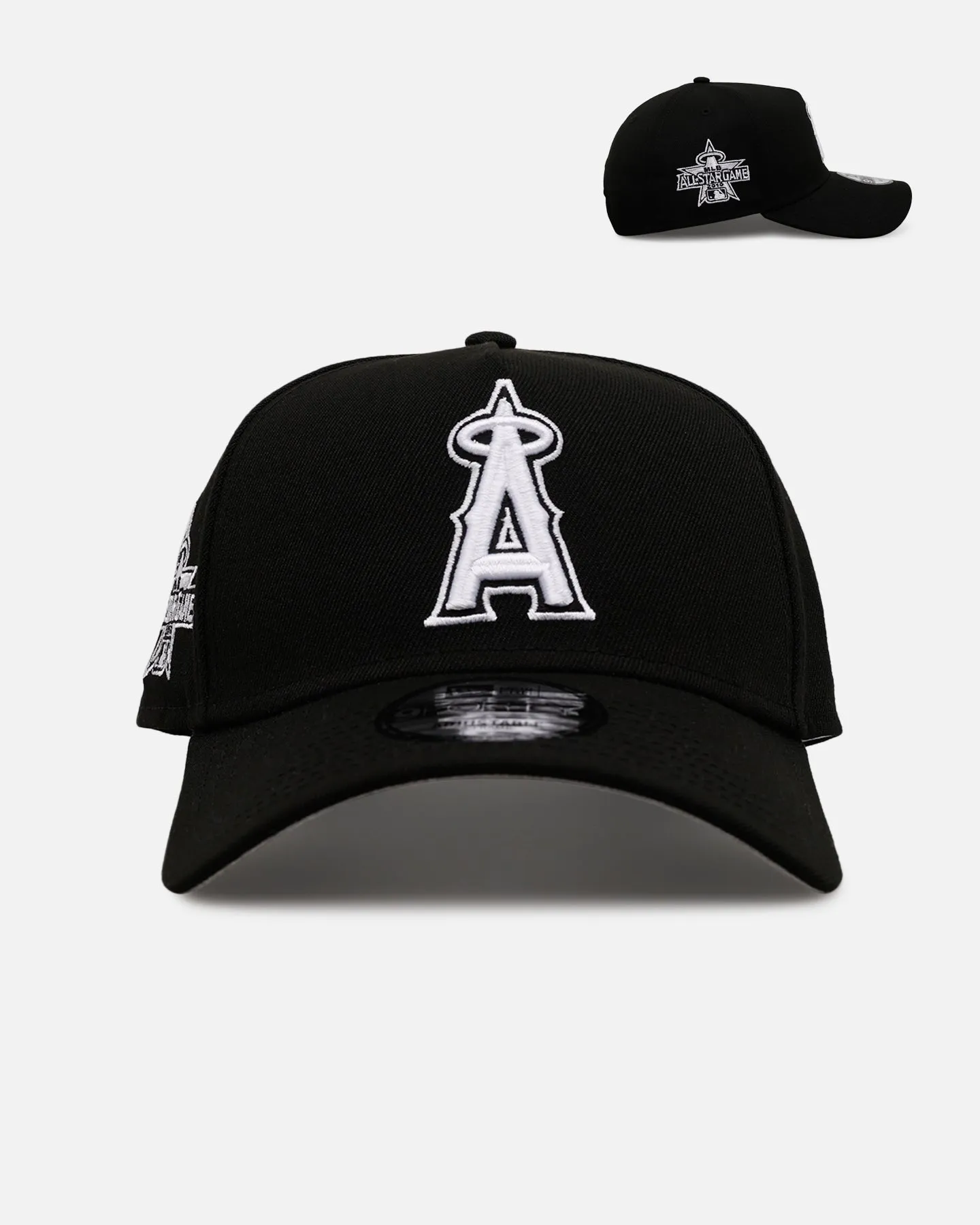 New Era Los Angeles Angels 'Black And White' 9FORTY A-Frame Snapback Black/White sold by Culture Kings