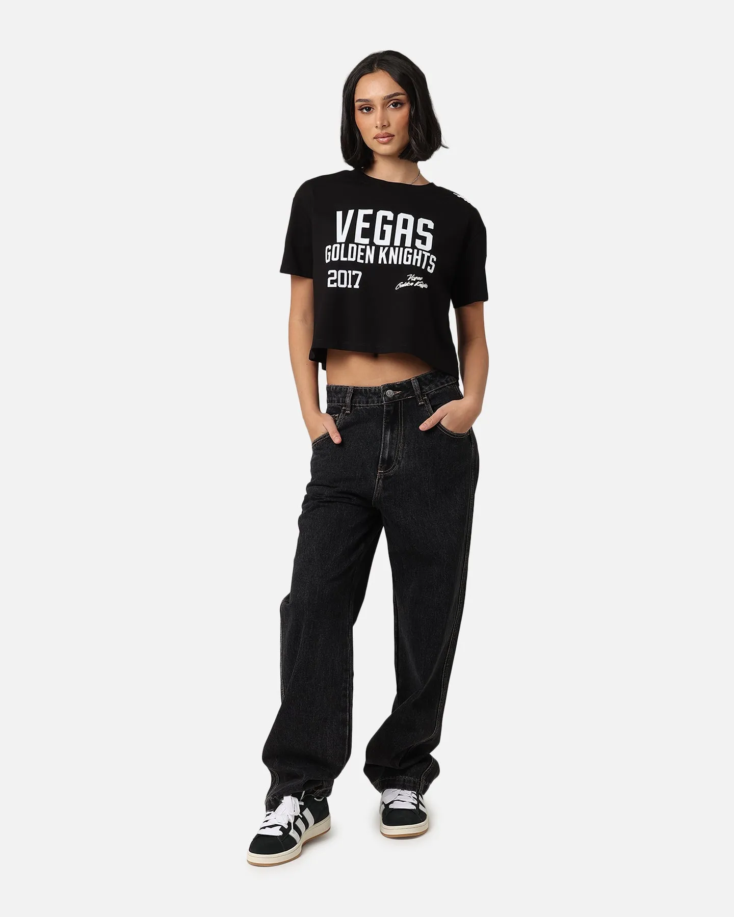 Pro Standard Women's Vegas Golden Knights Boxy Cropped T-Shirt Black sold by Culture Kings product image thumbnail 3