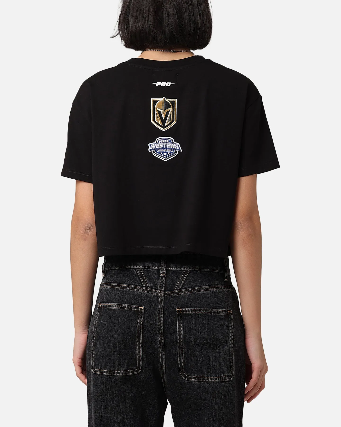 Pro Standard Women's Vegas Golden Knights Boxy Cropped T-Shirt Black sold by Culture Kings product image thumbnail 2