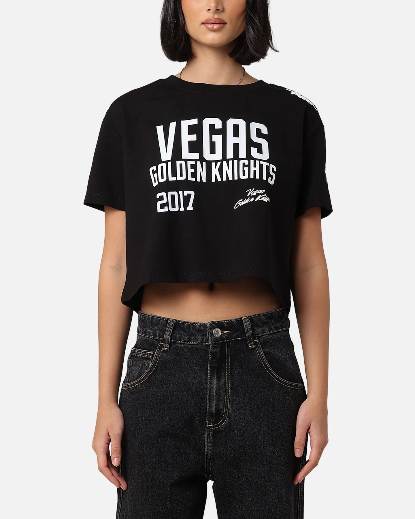 Pro Standard Women's Vegas Golden Knights Boxy Cropped T-Shirt Black sold by Culture Kings