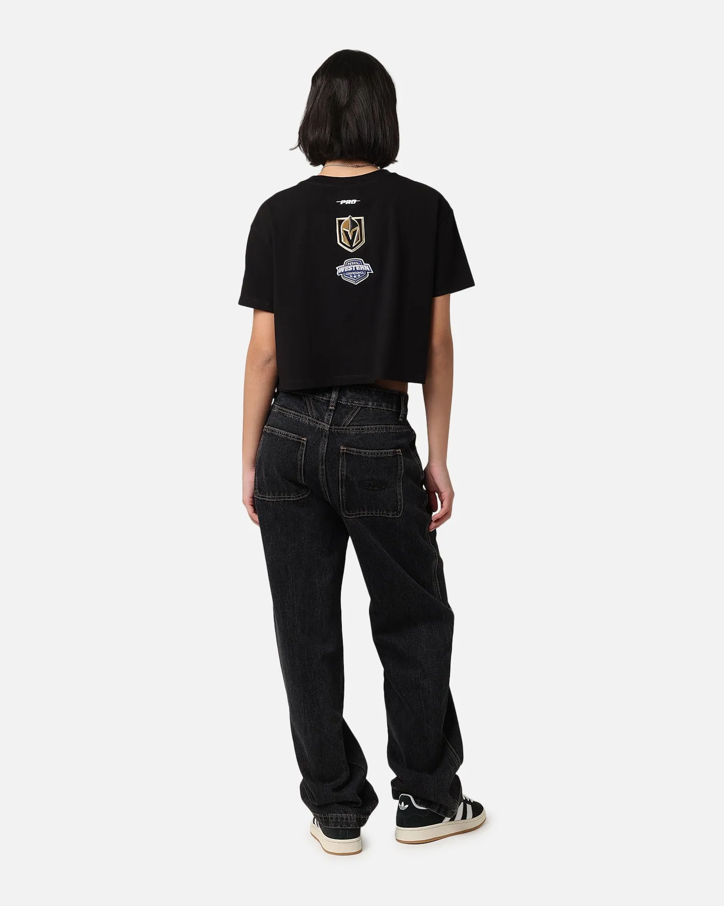 Pro Standard Women's Vegas Golden Knights Boxy Cropped T-Shirt Black sold by Culture Kings product image thumbnail 4