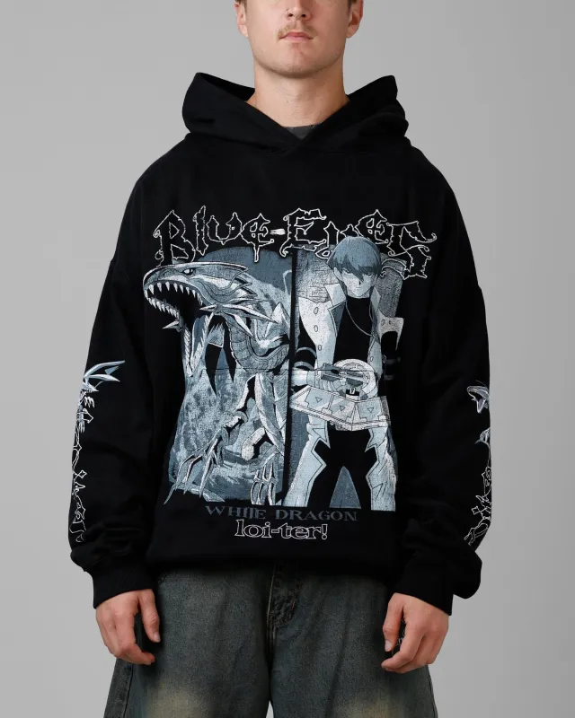 Loiter X Yu-Gi-Oh! Kaiba Blue Eyes Hoodie Black sold by Culture Kings