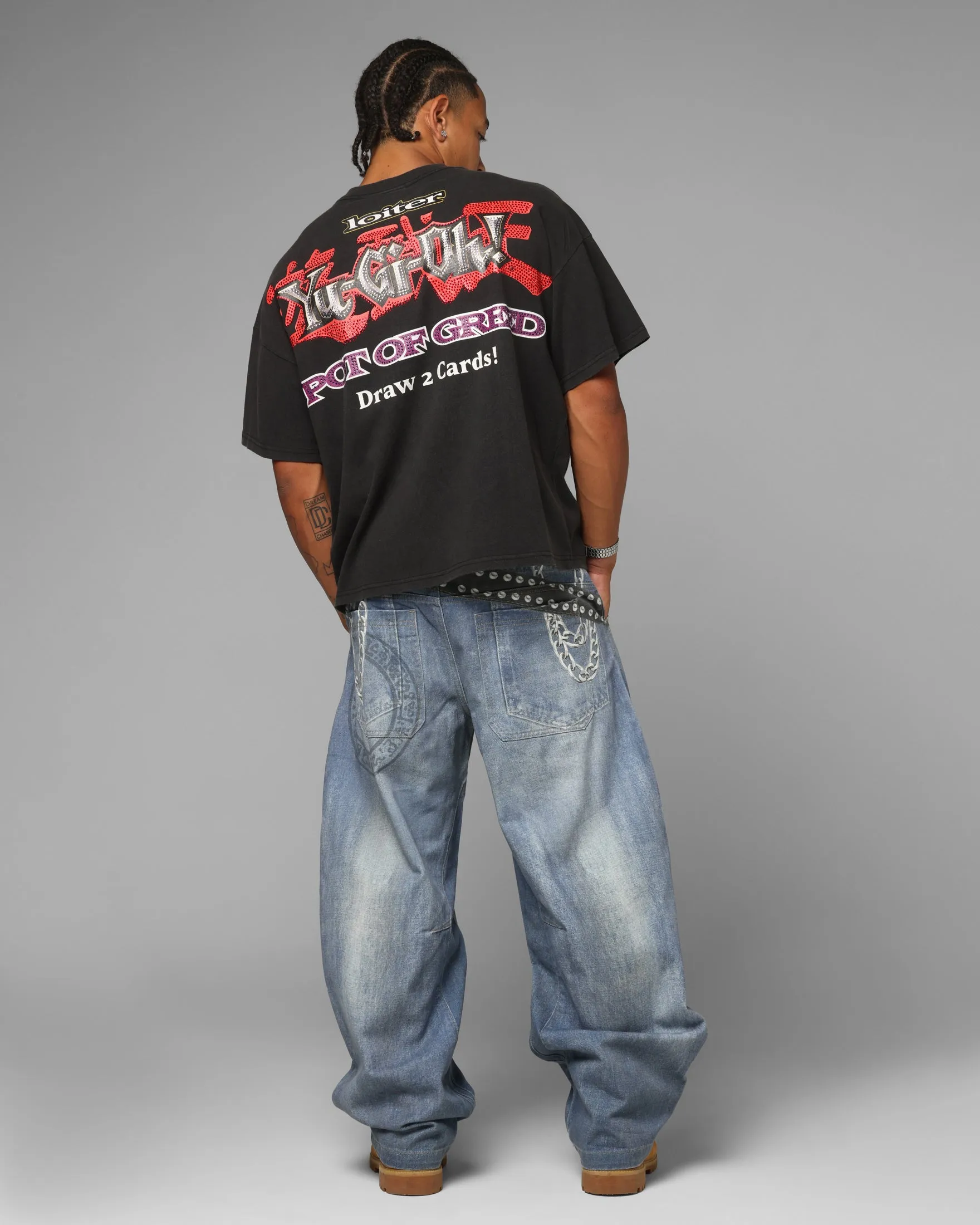 Loiter X Yu-Gi-Oh! Pot Of Greed T-Shirt Vintage Black sold by Culture Kings product image thumbnail 4