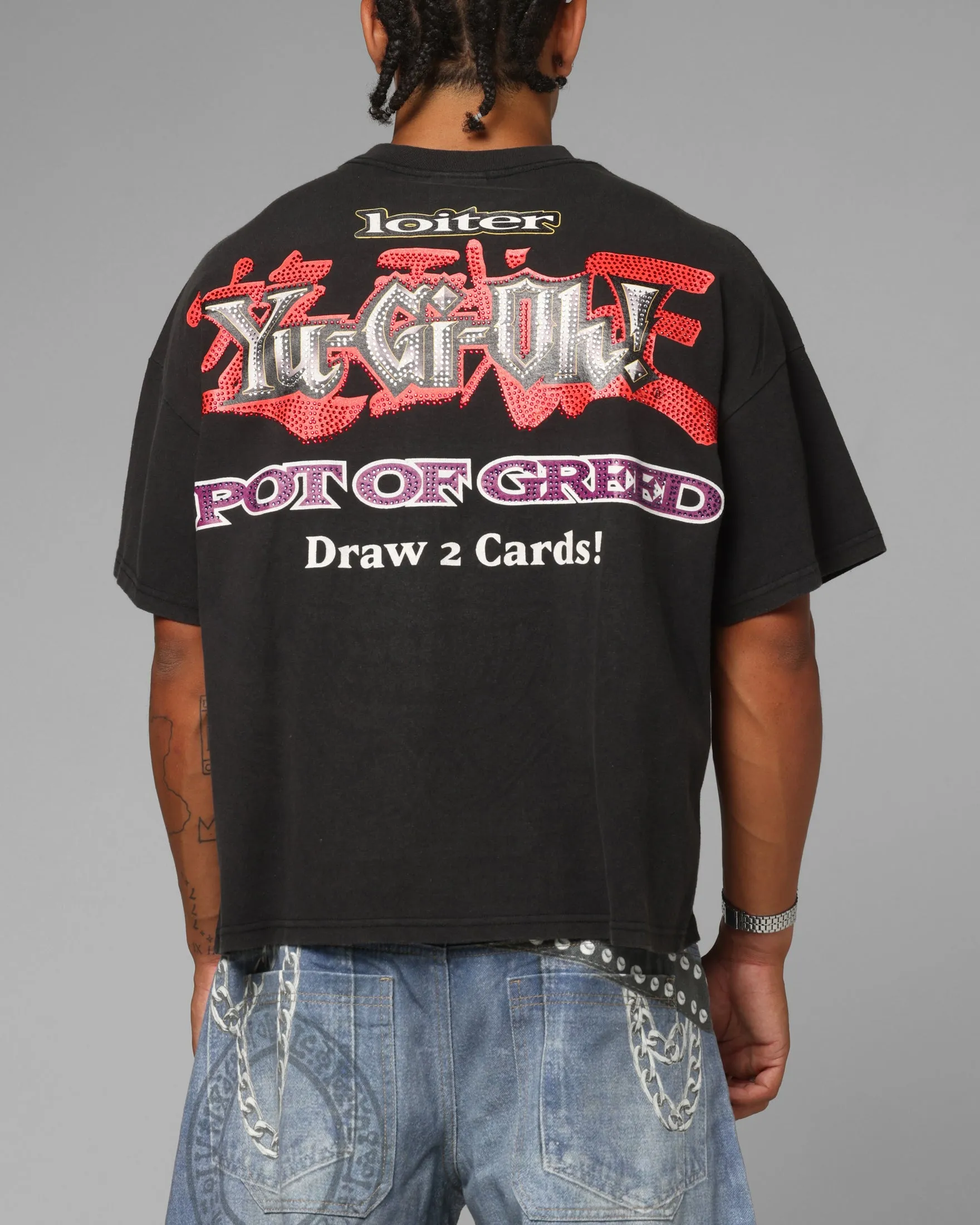 Loiter X Yu-Gi-Oh! Pot Of Greed T-Shirt Vintage Black sold by Culture Kings product image thumbnail 2