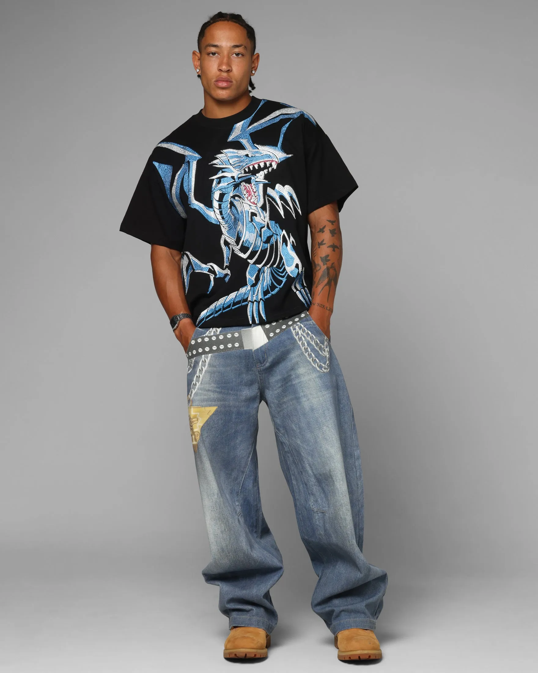 Loiter X Yu-Gi-Oh! Blue Eyes White Dragon T-Shirt Black sold by Culture Kings product image thumbnail 3