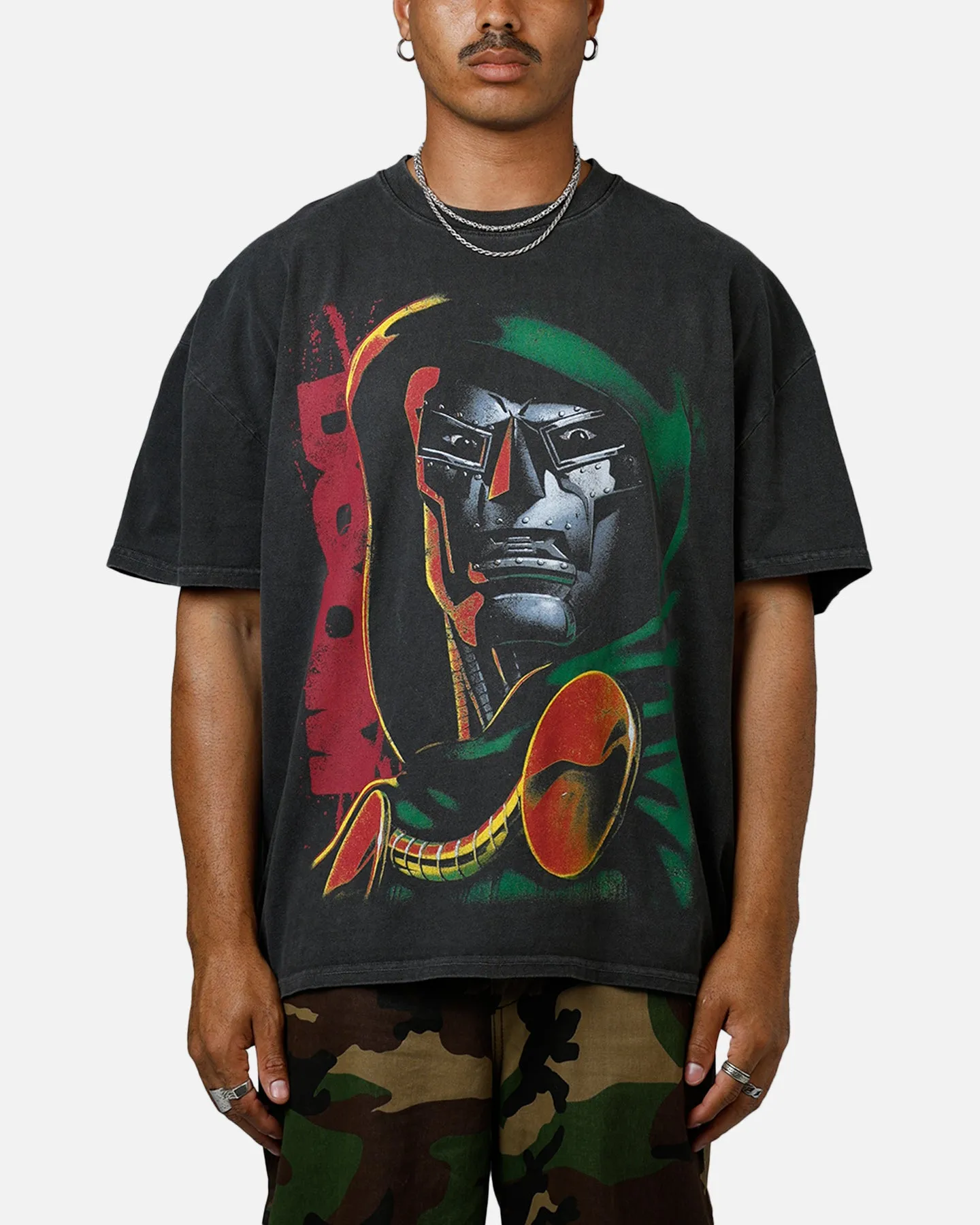 73Studio Marvel Doctor Doom Heavyweight T-Shirt Black Wash sold by Culture Kings