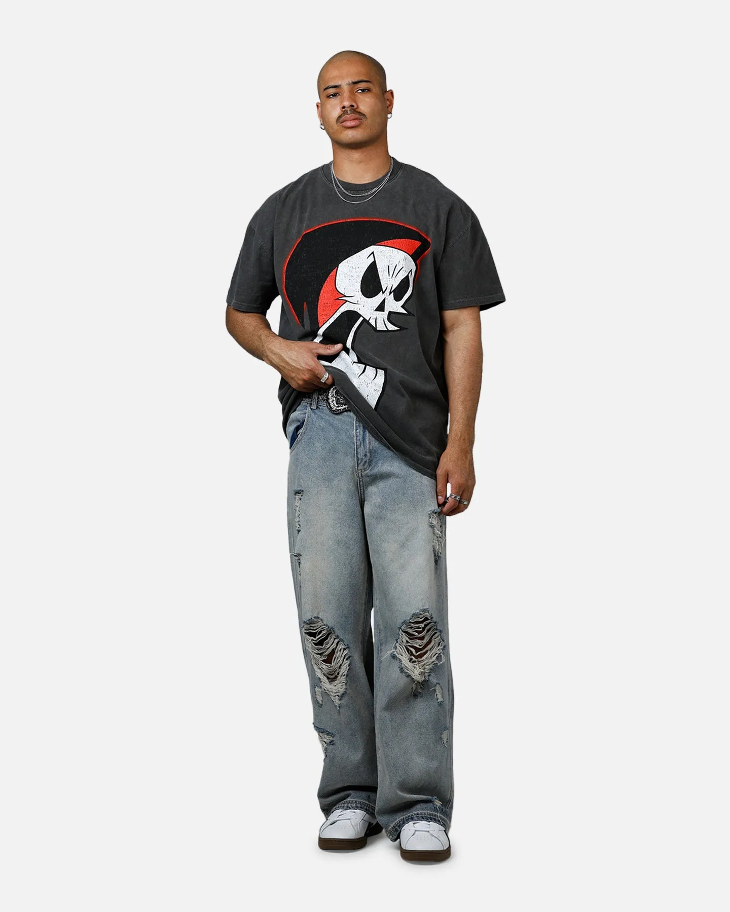 73Studio X Cartoon Network Grim Heavyweight Vintage T-Shirt Black Wash sold by Culture Kings product image thumbnail 3