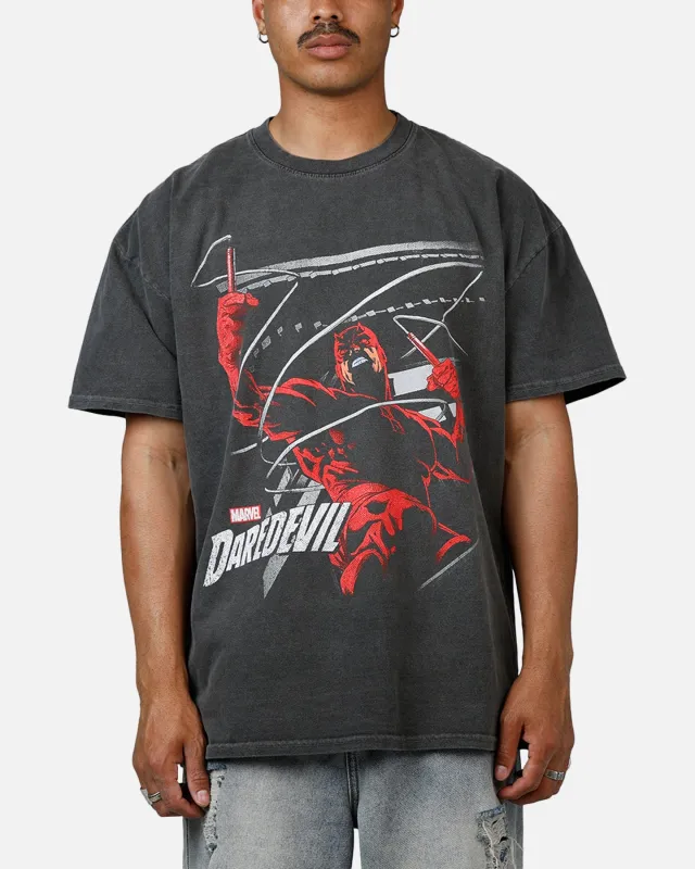 73Studio Marvel Daredevil Poster Heavyweight T-Shirt Black Wash sold by Culture Kings