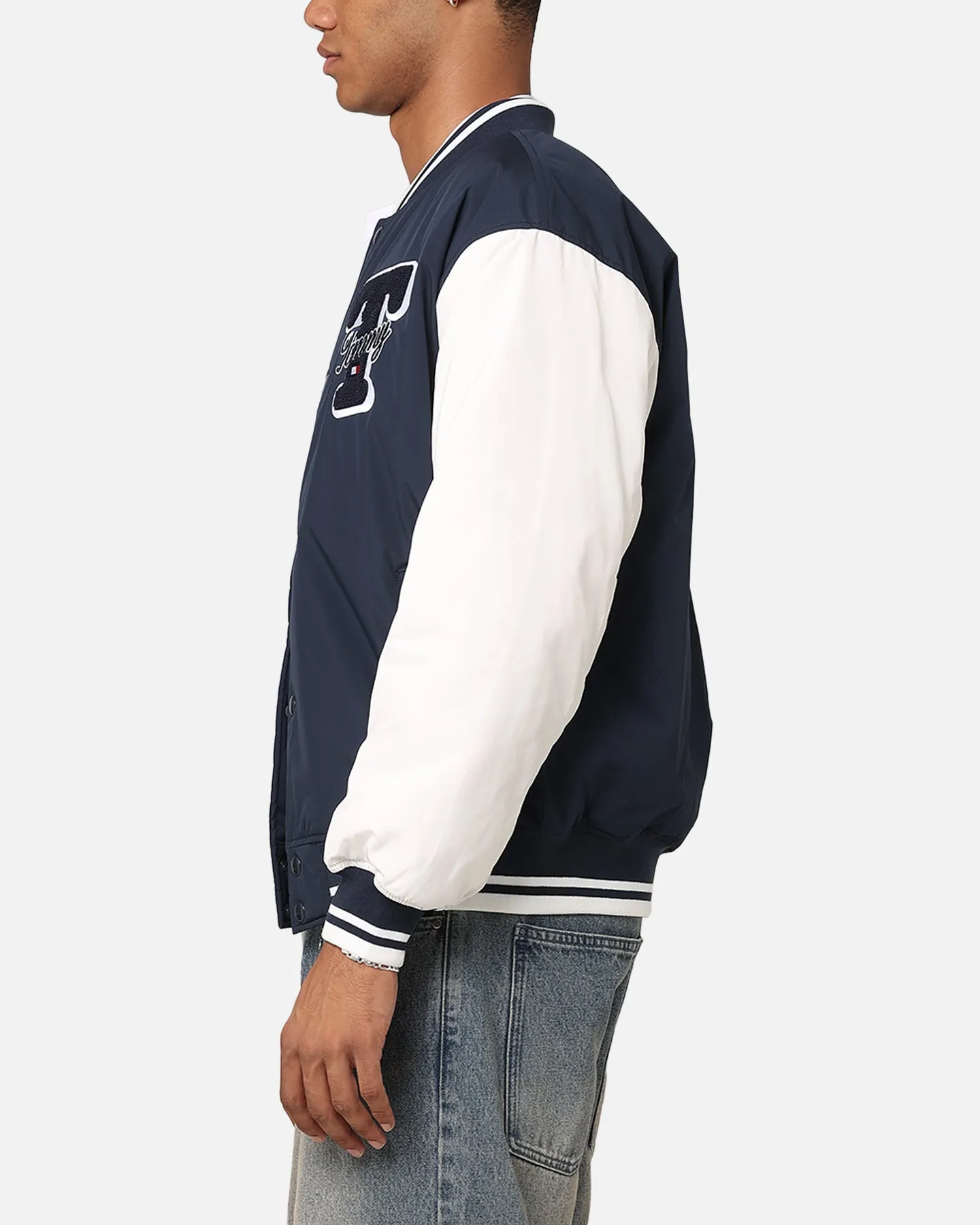 Tommy Jeans TJM Colourblock Varsity Jacket Dark Night Navy sold by Culture Kings product image thumbnail 5