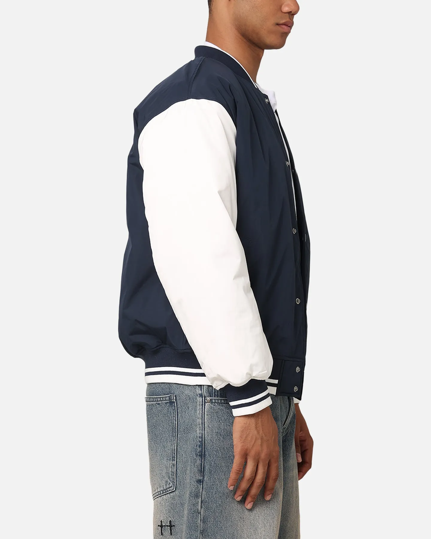 Tommy Jeans TJM Colourblock Varsity Jacket Dark Night Navy sold by Culture Kings product image thumbnail 4