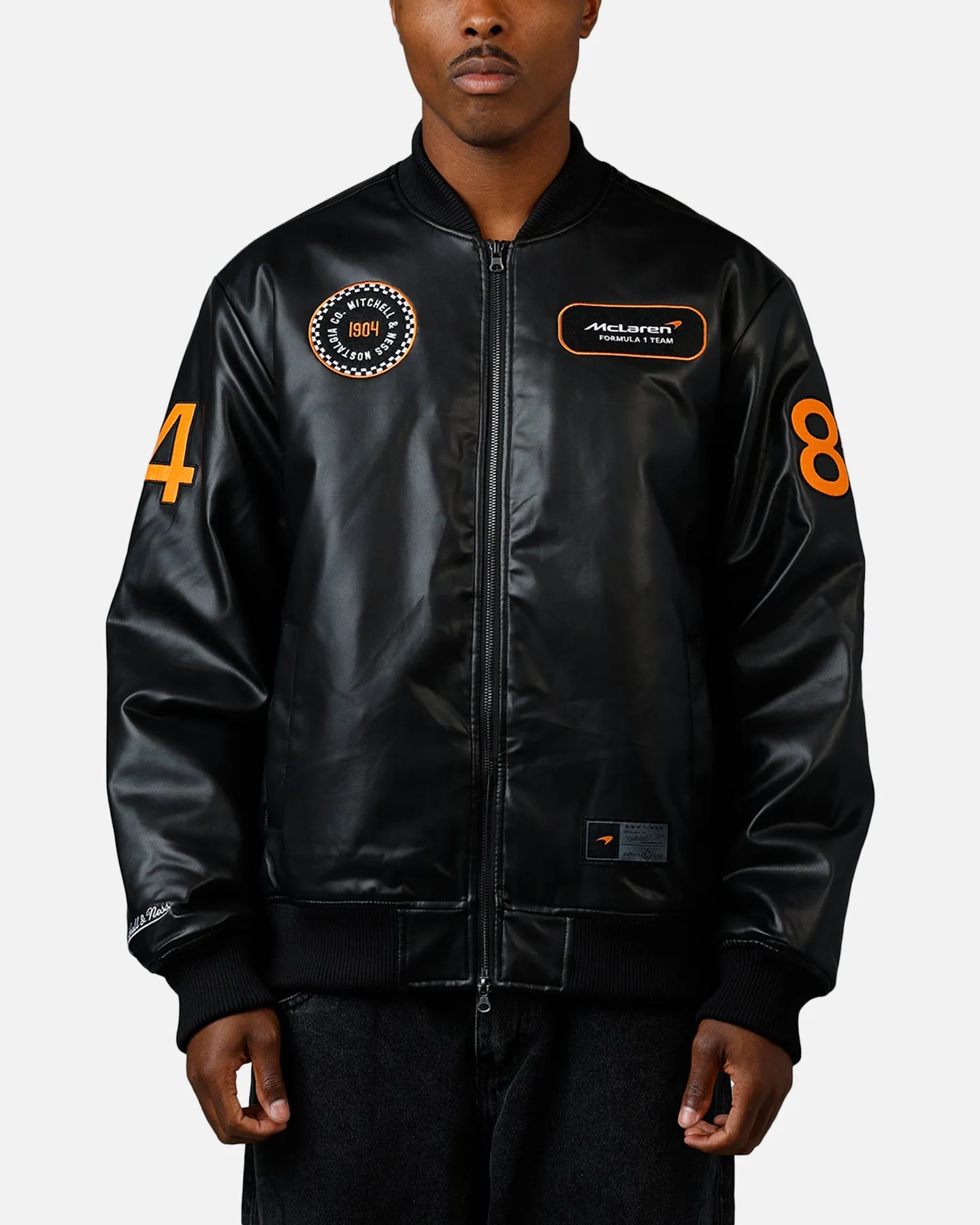 Mitchell & Ness X McLaren X Culture Kings Bomber Jacket Black sold by Culture Kings