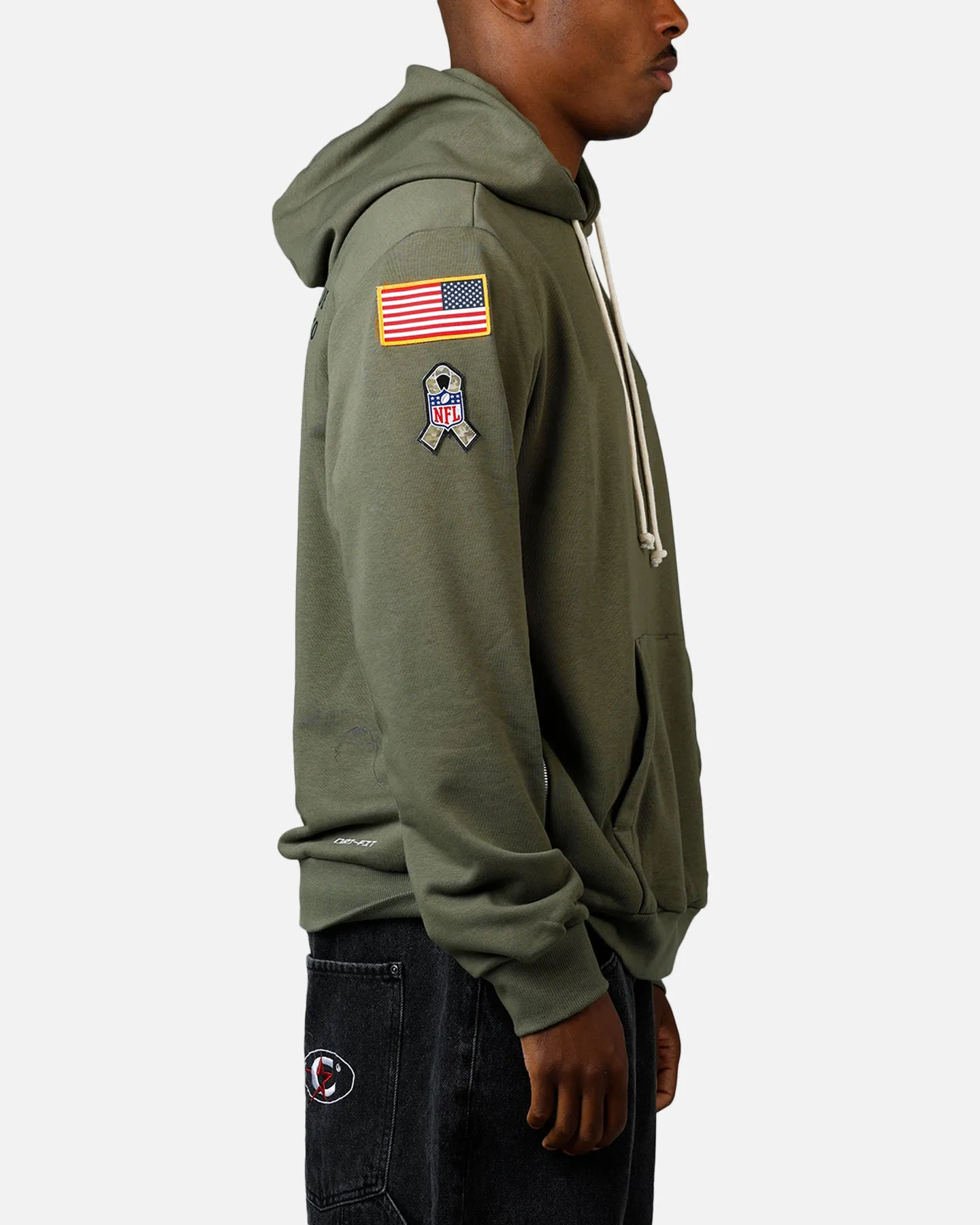 Nike Las Vegas Raiders Salute To Service Hoodie Olive sold by Culture Kings product image thumbnail 4