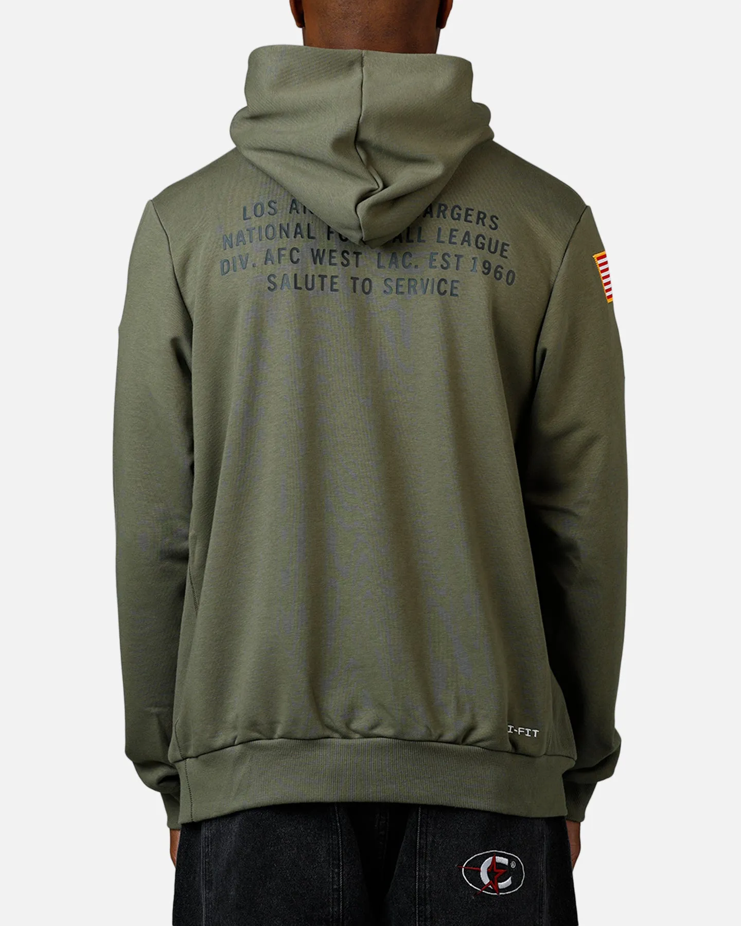 Nike Los Angeles Chargers Salute To Service Hoodie Olive sold by Culture Kings product image thumbnail 2