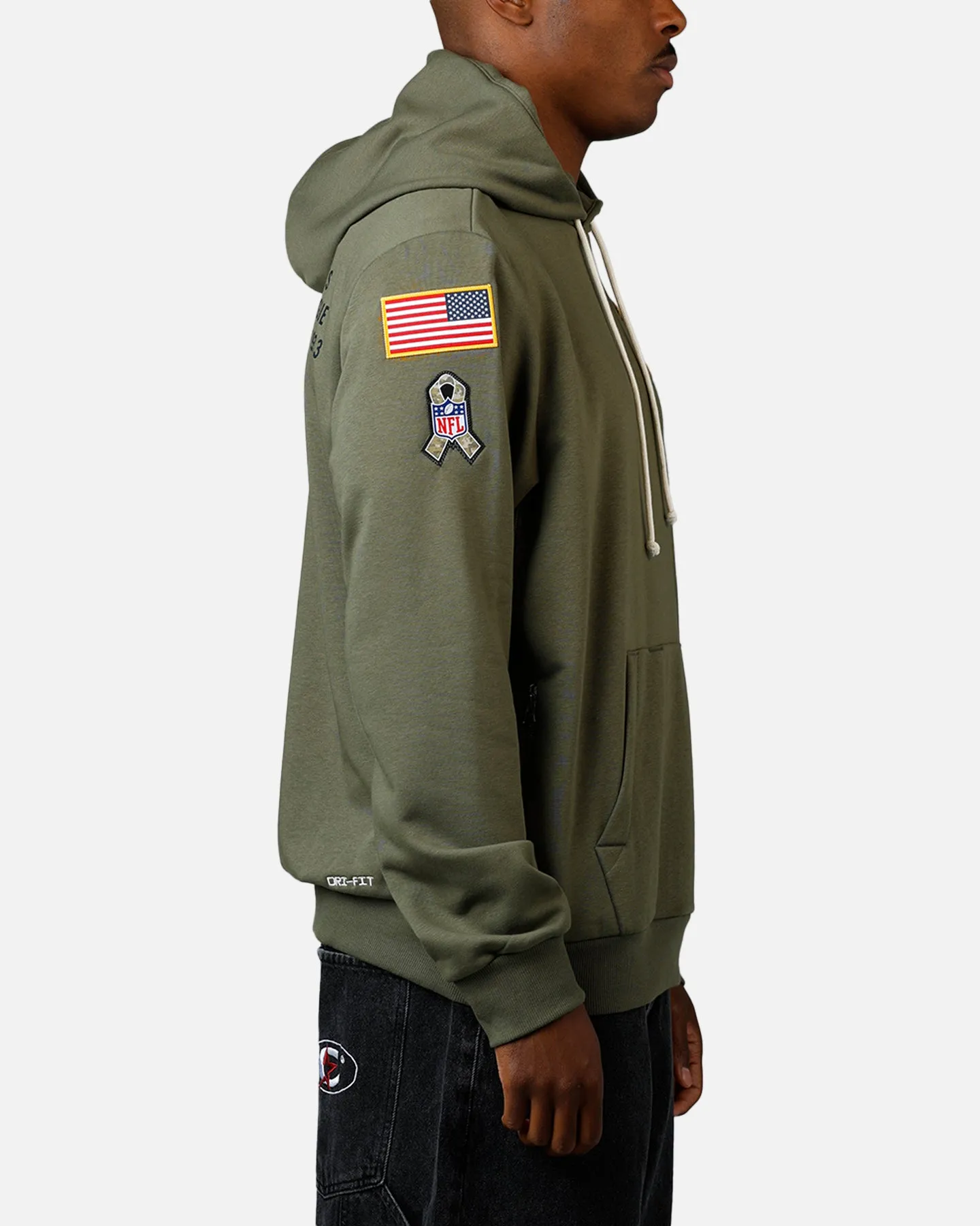Nike Pittsburgh Steelers Salute To Service Hoodie Olive sold by Culture Kings product image thumbnail 4
