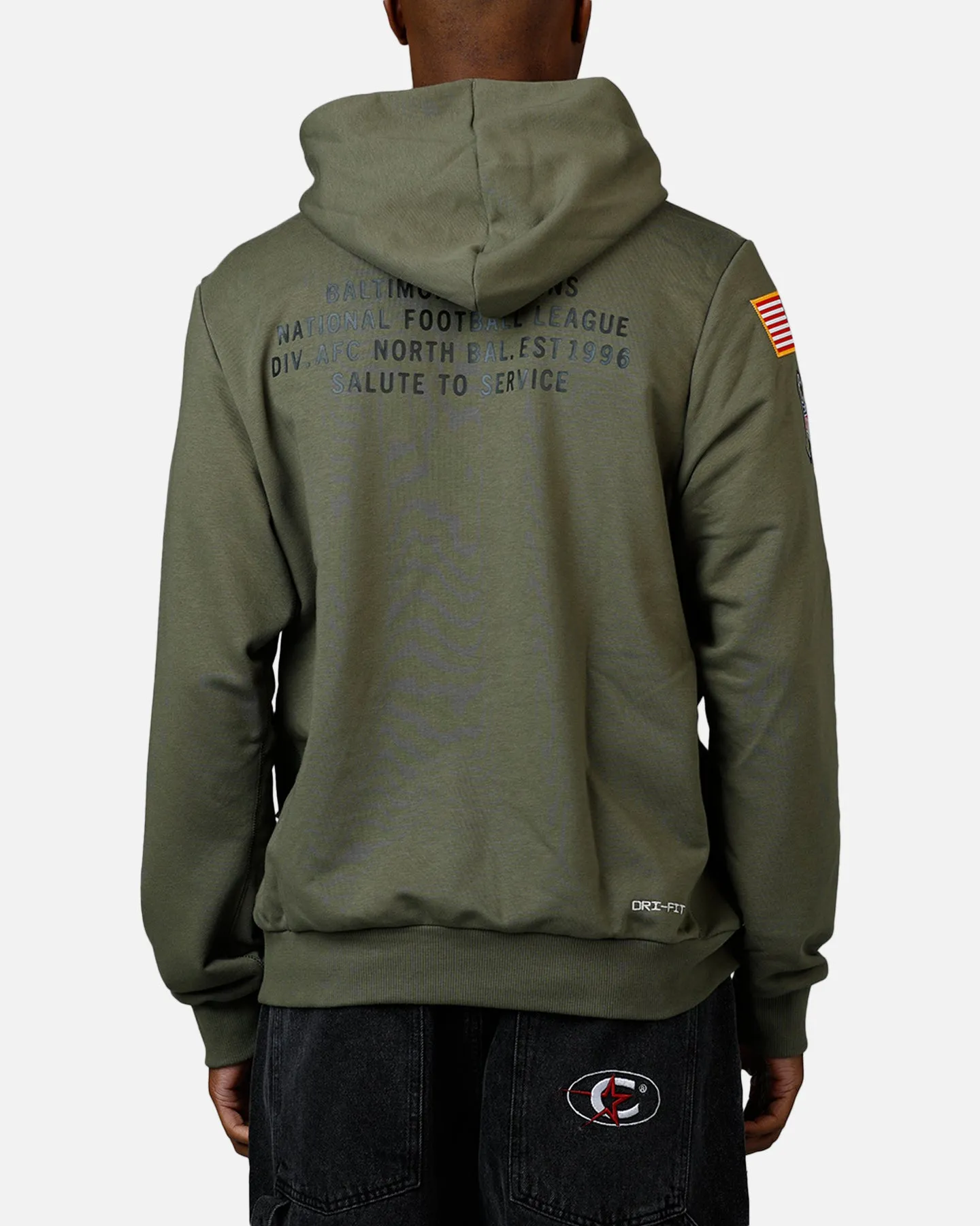Nike Baltimore Ravens Salute To Service Hoodie Olive sold by Culture Kings product image thumbnail 2