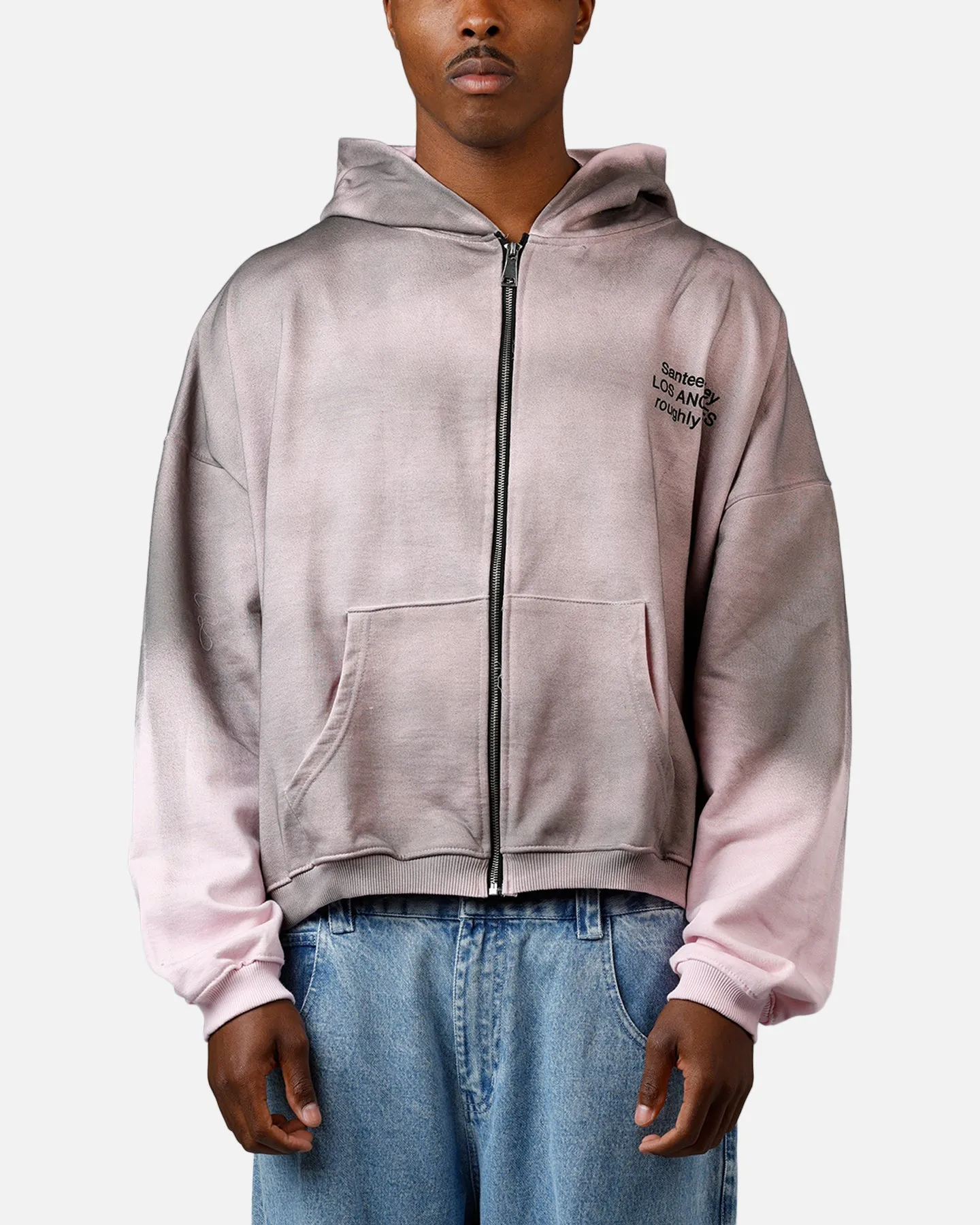 MNML Santee Alley Zip Up Hoodie Pink sold by Culture Kings product image thumbnail 2