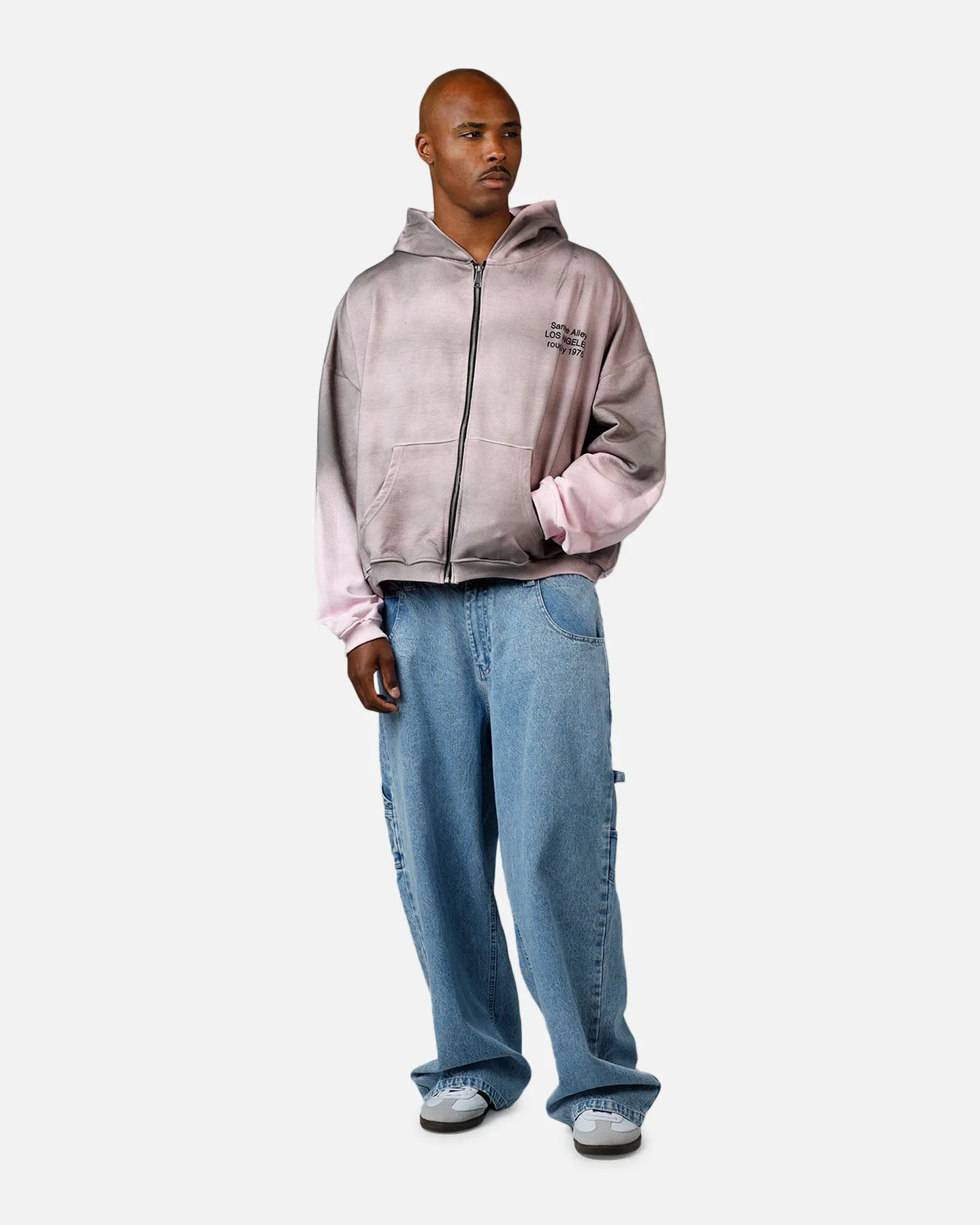 MNML Santee Alley Zip Up Hoodie Pink sold by Culture Kings product image thumbnail 3