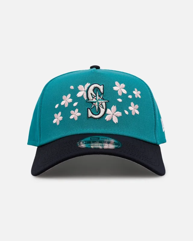 New Era Seattle Mariners 'Cherry Blossoms' 9FORTY A-Frame Snapback Official Team Color sold by Culture Kings