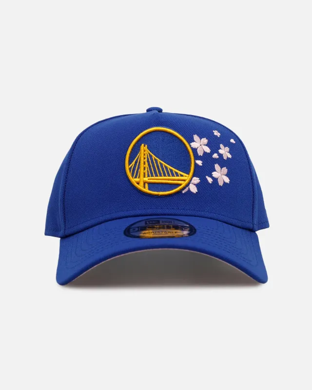 New Era Golden State Warriors 'Cherry Blossoms' 9FORTY A-Frame Snapback Official Team Color sold by Culture Kings