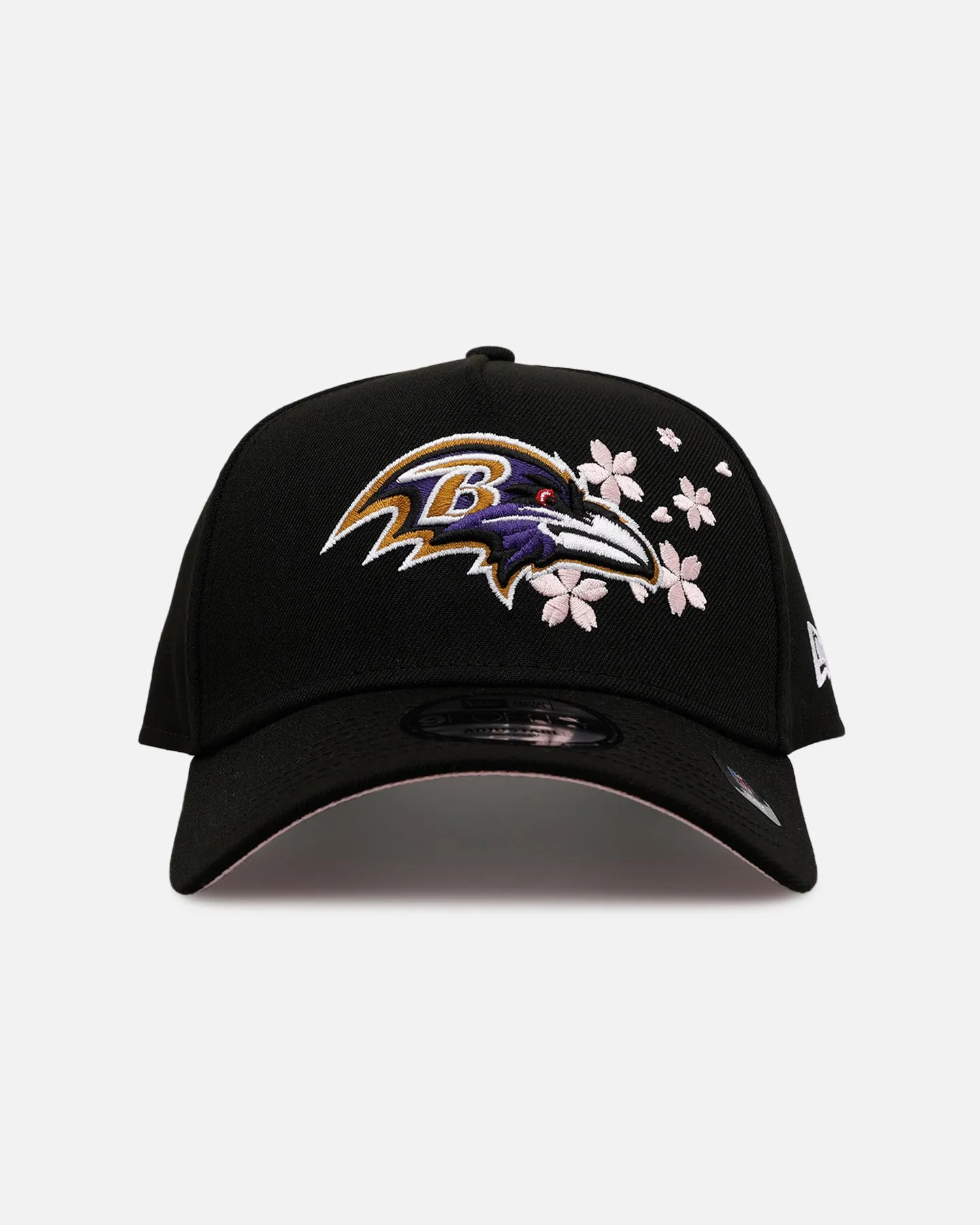 New Era Baltimore Ravens 'Cherry Blossoms' 9FORTY A-Frame Snapback Official Team Color sold by Culture Kings