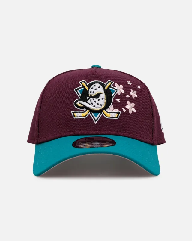 New Era Anaheim Ducks 'Cherry Blossoms' 9FORTY A-Frame Snapback Official Team Color sold by Culture Kings