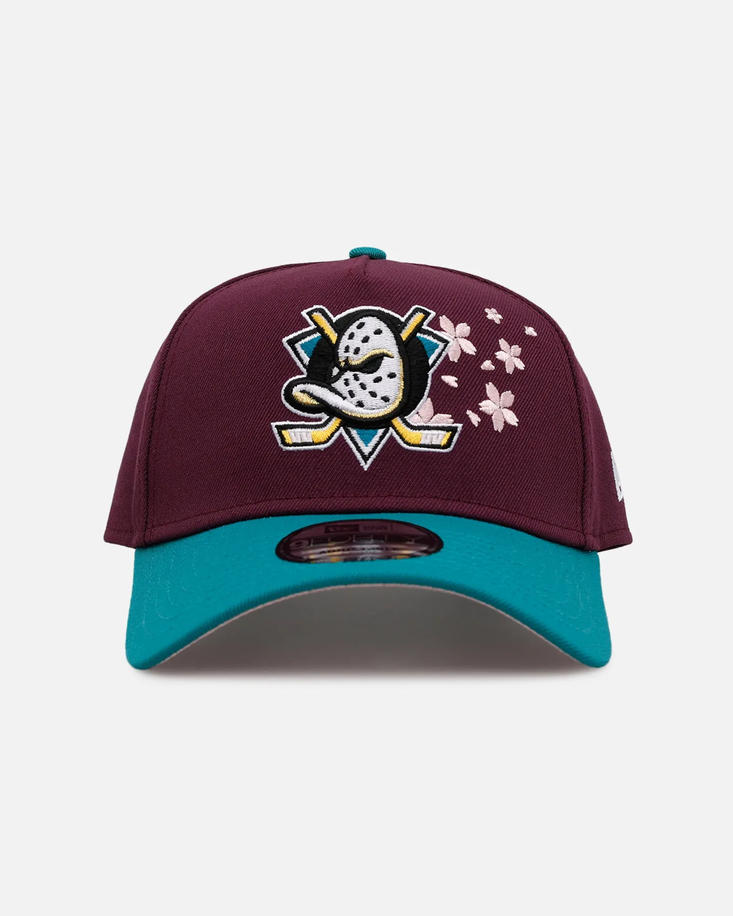 New Era Anaheim Ducks 'Cherry Blossoms' 9FORTY A-Frame Snapback Official Team Color sold by Culture Kings