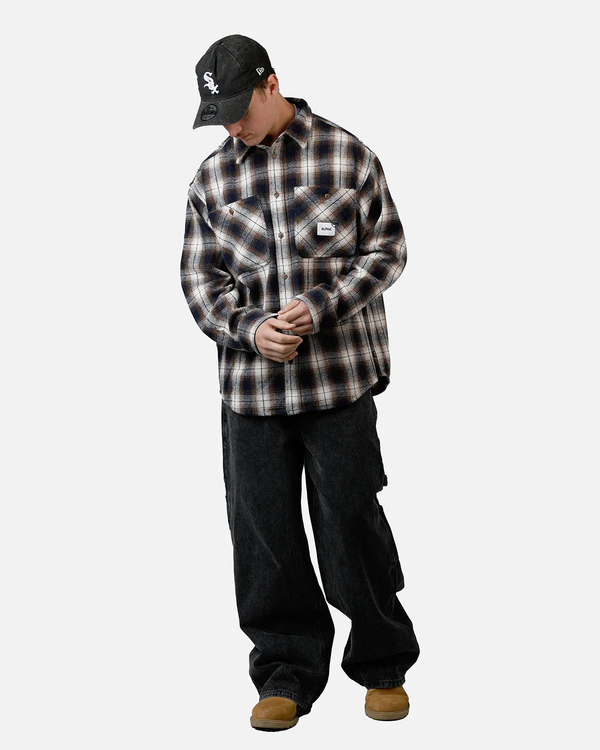 Alpha Industries Unfrm Flannel Button Up Shirt Rust sold by Culture Kings product image thumbnail 3