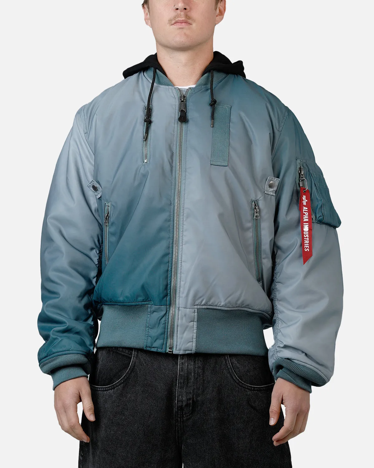 Alpha Industries Gradient Washed Flight Jacket Blue sold by Culture Kings