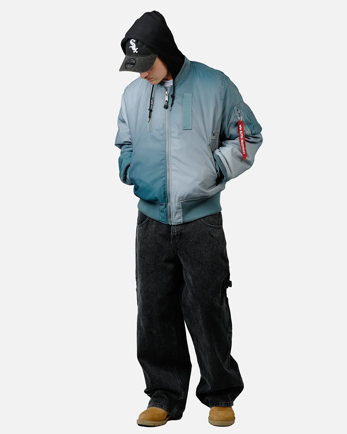 Alpha Industries Gradient Washed Flight Jacket Blue sold by Culture Kings product image thumbnail 3