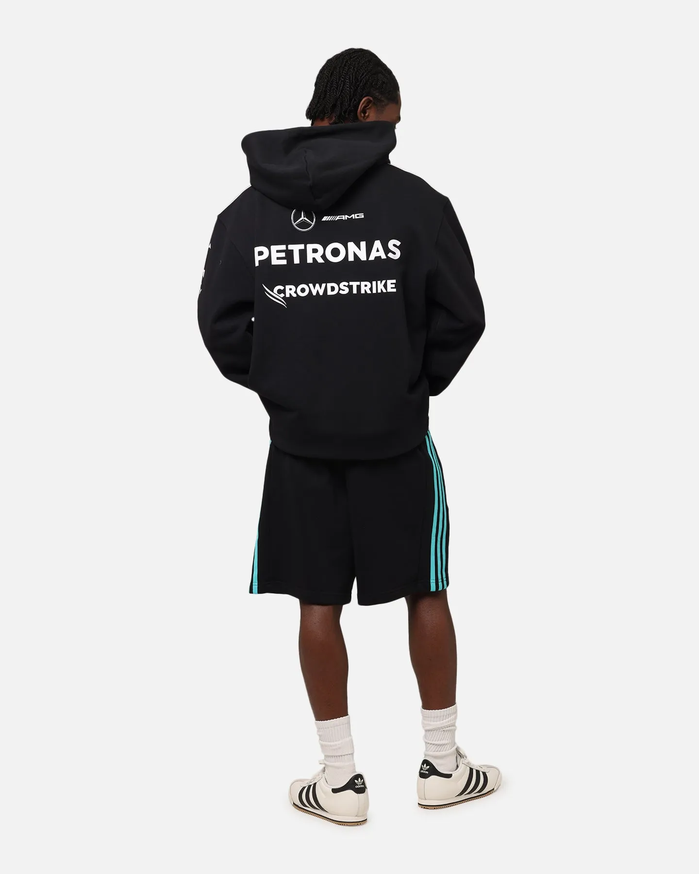 adidas x Mercedes-AMG PETRONAS Formula One F1 2025 Team Hoodie Black/White sold by Culture Kings product image thumbnail 4