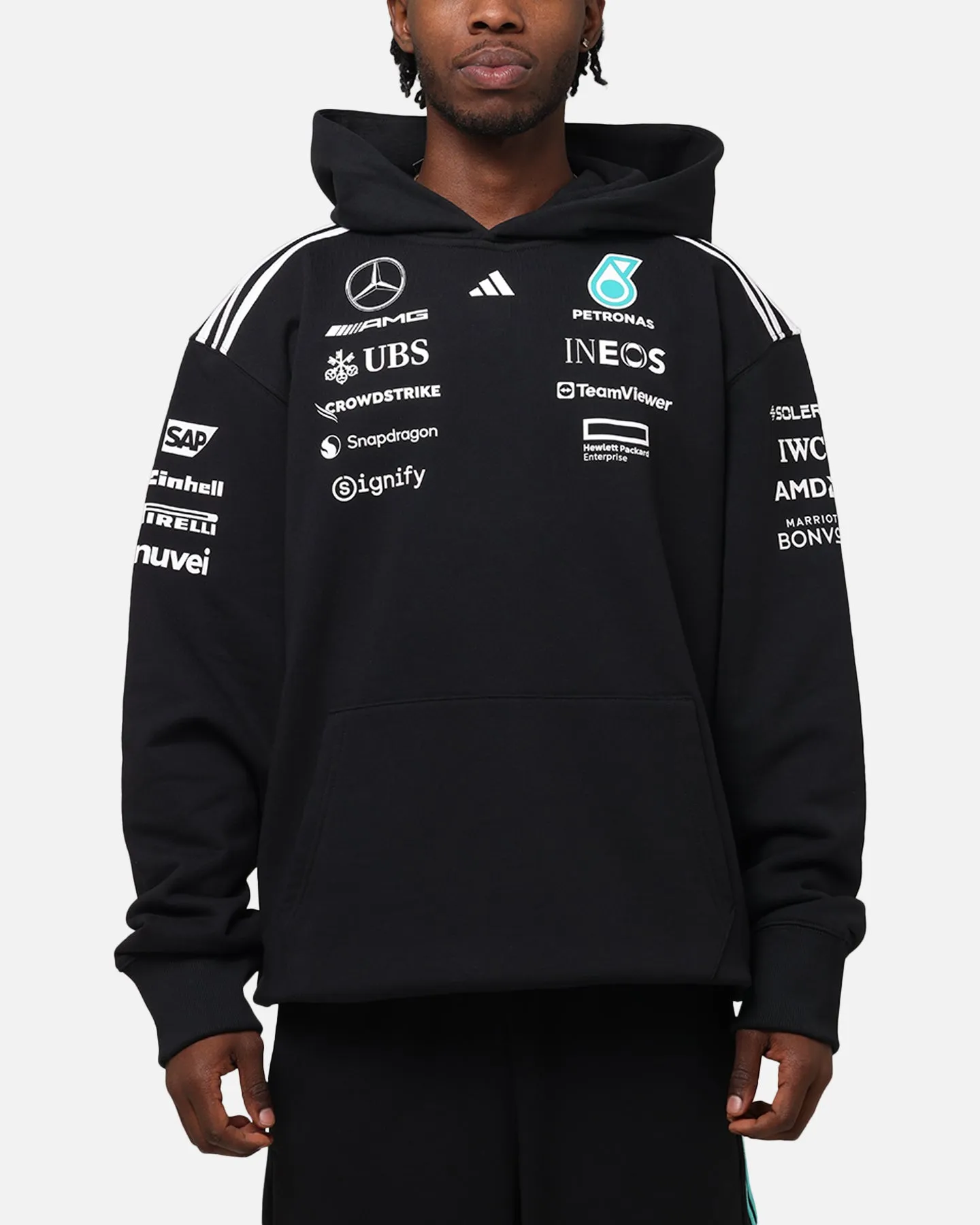 adidas x Mercedes-AMG PETRONAS Formula One F1 2025 Team Hoodie Black/White sold by Culture Kings