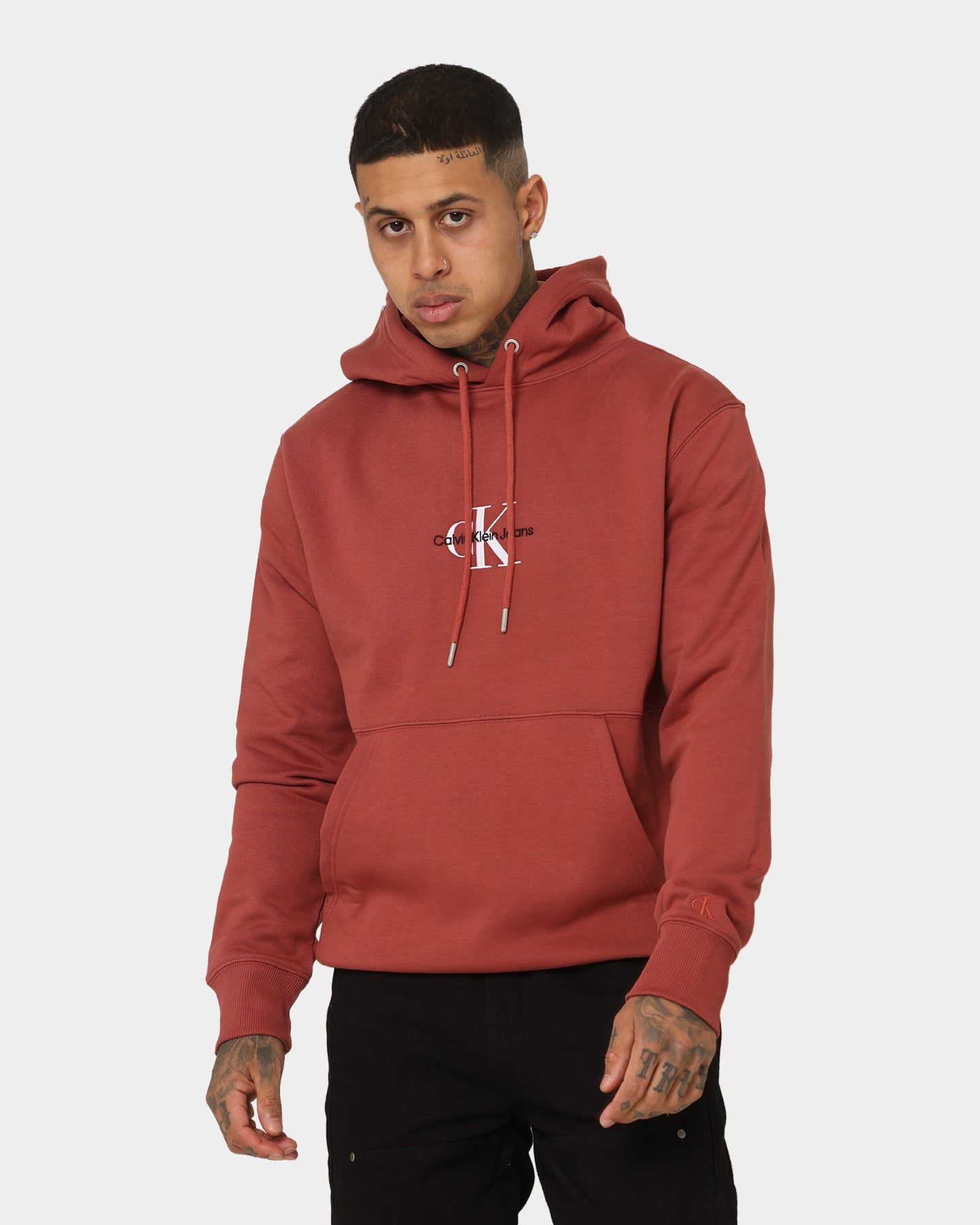 Calvin Klein Monogram Logo Hoodie Terracotta Tile sold by Culture Kings